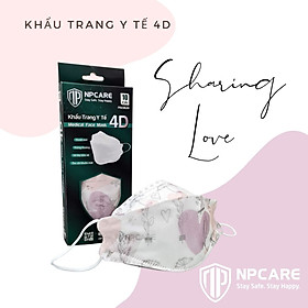 Khẩu trang y tế 4D KF94 NPCARE Sharing Love H 10c