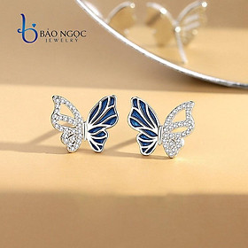 Bộ Trang Sức Bạc S925 3 Món Hình Bươm Bướm Blue Butterfly Tự Do, Trẻ Trung - BDM2320 - Bảo Ngọc Jewelry