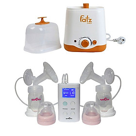 Combo Máy Hút Sữa Spectra 9Plus + Máy Hâm Nóng Và Tiệt Trùng 2 Bình Cổ Rộng FatzBaby FB3012SL