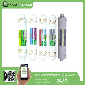 Mua Bộ 5 lõi lọc nước 45678 dùng cho các dòng máy NANO  Lõi T33  3IN1  Maifan  Nano Silver  Hydrogen - Hàng Chính Hãng