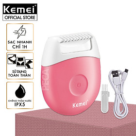 Máy cạo lông mini Kemei KM-3213 chống thấm nước sử dụng cạo lông toàn thân, mặt, tay, chân, bikini
