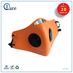 Khẩu trang nhựa dẽo y tế đa năng 1CARE Pro lọc bụi, chống nắng, kháng nước 100% (Tặng 20 miếng lọc 3 lớp)