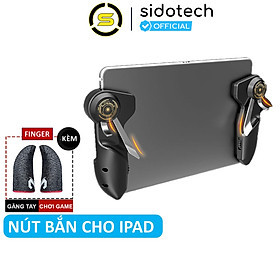 Tay cầm chơi game cho iPad / Tablet SIDOTECH AKPAD-D Autotap nút bắn chơi PUBG / FreeFire / ROS FPS thao tác 6 ngón tốc độ cao thiết kế khe sạc không vướng màn hình thế hệ mới cho máy tính bảng - Hàng chính hãng