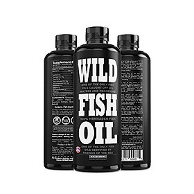 Wild Fish Oil, Omega-3 DPA, DHA, EPA FOS Certified, Super Strength 1,120mg Pure Omega-3, Batch Tested, Natural Lemon, BPA-Free, 94 Servings, U.S. Caught (16 oz Bottle)