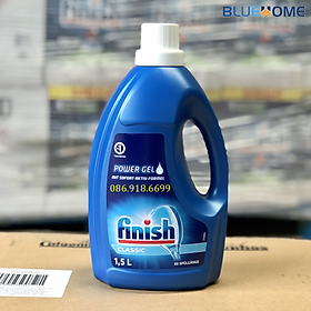 Xà phòng Gel rửa bát Finish Classic  1.3 lít dùng cho máy rửa chén bát, Nước rửa bát Finish Gel 1300ml