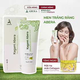 Men trắng răng Kagami Abera 110g làm trắng sáng nhanh chóng và đánh bay mọi vết ố vàng trên răng