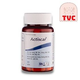 Viên Uống Làm Mờ Sẹo Actiscar Làm Mờ Sẹo Lồi,Sẹo Lõm,Sẹo Rỗ,Sẹo Thâm,Làm Mềm & Sáng Da Do Các Vết Sẹo Để Lại