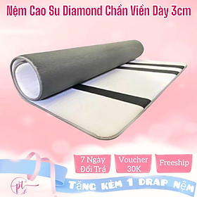 Nệm cao su chần viền Diamond Đủ Size - Êm ái và thoáng mát cao ( Giao màu ngẫu nhiên )