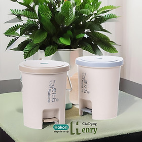 Mua Thùng rác nắp tròn đạp chân thông minh Hokori 6L  Thùng rác Việt Nhật cao cấp ( tặng kèm Sticker)