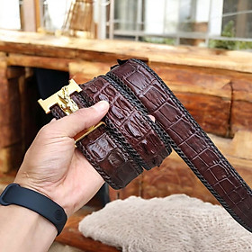 Thắt lưng cá sấu bản LIỀN 4cm H53N