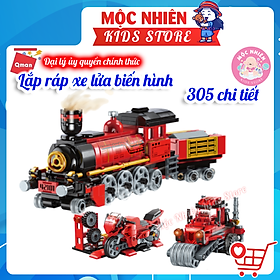 Đồ chơi xếp hình Qman 42101 - Tàu hỏa biến hình (305 mảnh ghép)