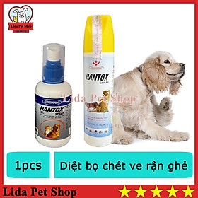 Xịt Hantox Spray diệt bọ chét ve chấy rận ghẻ chó mèo