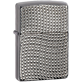 Bật Lửa Zippo Cross Wave Ridge Armor High Polish Black Chrome 28544