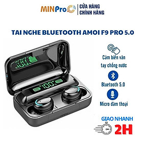 Hình ảnh Tai nghe Bluetooth không dây F9 PRO MINPRO 5.0 cảm biến vân tay chống nước kèm sạc dự phòng 2.000mAh
