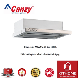 Combo Máy Hút Mùi Canzy CZ 6002 SYP + Ống bạc giảm ồn - Hàng Chính Hãng