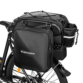 RZAHUAHU 3-in-1 Bike Rack Bag Trunk Bag Waterproof Bicycle Rear Seat Bag with Hanging Bags Cycling Cargo Luggage Bag