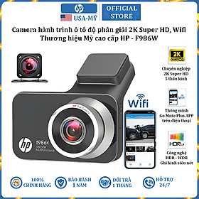 Mua Camera hành trình ô tô độ phân giải 2K Super HD  Wifi thương hiệu Mỹ cao cấp HP F986W - Hàng nhập khẩu
