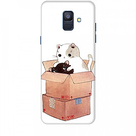 Ốp lưng dành cho điện thoại  SAMSUNG GALAXY A6 2018 Mèo Con Dễ Thương
