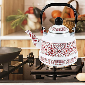 Enamel Tea Kettle Tableware Teapot Water Kettle for Kitchen Picnic Camping
