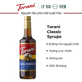 Siro Pha Chế Vị Bánh Quy Gừng Torani Gingerbread Syrup 750ml - Hàng Chính Hãng