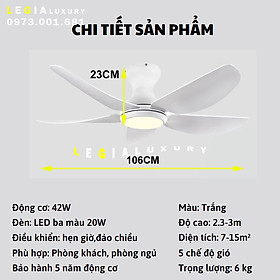 Mua Quạt Trần Chung Cư Cổ Ngắn Cao Cấp Hàng Chính Hãng LGFAN968