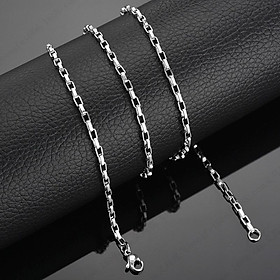 Dây chuyền nam titan cao cấp thời trang inox thép không gỉ kiểu hình vuông trangsucpt 3mm PTDCNA169