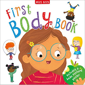 Hình ảnh Review sách First Body Book-Set off on a Head-to-Toe Adventure through the Human Body-Includes over 20 Anatomical Diagrams and a Colorful Body Systems Wall Poster - Sách về cơ thể đầu tiên