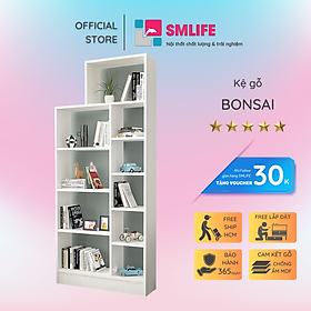 Kệ sách gỗ MDF kiểu nhỏ gọn tiện dụng SMLIFE Bonsai