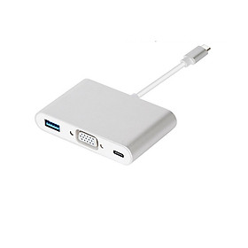 ROGTZ Cáp Chuyển Đổi Type-C Sang USB 3.0 VGA Adapter - Hàng Nhập Khẩu