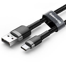 Mua Dây cáp sạc nhanh Type-C dài 2m hiệu Baseus Cafule Type-C cho Smartphone / Macbook chuẩn QC 3.0 cho Samsung Huawei Oppo Nokia Vivo (Sạc nhanh 3A  truyền dữ liệu 480 Mbps  công nghệ SR  dài 2M) - Hàng nhập khẩu