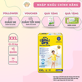Tã quần unidry siêu khô thoáng gói super jumbo mới size m76/l68/xl60/xxl54