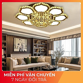 Mua Đèn ốp trần mâm pha lê   đèn trần mâm 8 cánh   3 chế độ ánh sáng  tiết kiệm điện năng