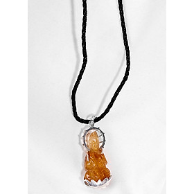 Mặt Dây Chuyền Phật Bà Quan Âm Thạch Anh Tóc Vàng Ngọc Quý Gemstones