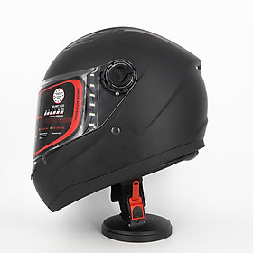 Mũ Bảo Hiểm Fullface SRT Đen nhám kính trà chống bụi, chống chói