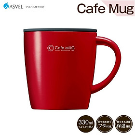 Cốc inox giữ nhiệt Cafe Mug 330ml có gioăng silicon  & nắp trượt chống tràn - Nội địa Nhật Bản