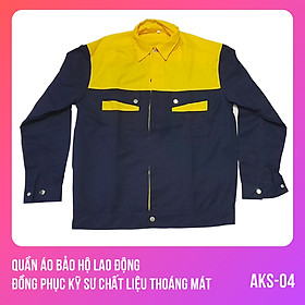 Bộ quần áo bảo hộ lao động, đồng phục kỹ sư chất liệu thoáng mát