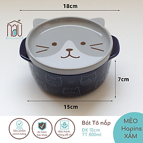 Mua  CÓ SẴN  Bát Tô ăn mì  đựng canh tạo hình mèo  Shiba Inu dung tích 800ml tiện lợi xinh xắn có thể tặng quà sinh nhật