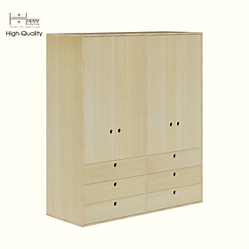 Mua HAPPY FURNITURE   Gỗ tự nhiên   Tủ quần áo 4 cửa mở gỗ Plywood - SANARI   TCM_200   160cm x 59cm x 180cm DxRxC