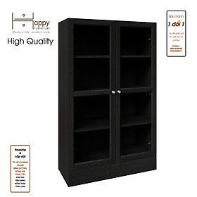 [Happy Home Furniture] SCANDINA, Kệ sách 4 tầng cửa kính - 2 cánh mở, 81cm x 36cm x 132cm ( DxRxC), KSA_044