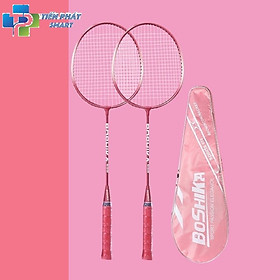 Bộ vợt cầu lông giá rẻ tặng bao, túi đựng, có vượt đánh đơn, màu hồng theo cặp, căng-nhẹ cho nữ, cho bé chính hãng