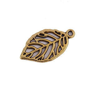 20pcs Gold Alloy Tree Leaf Jewelry Making Pendant Charms