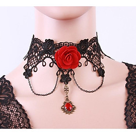 VC choker hh đỏ rose King&queen