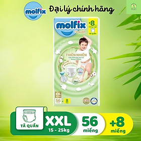 (GIAO NHANH 2H) Tã/bỉm quần Molfix Thổ Nhĩ Kỳ size XXL56+8 Vaca Baby House