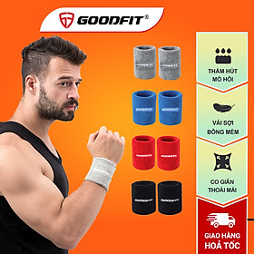 Hình ảnh Băng cổ tay thấm mồ hôi GoodFit chất cotton mềm mại an toàn cho da GF303W