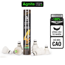 [Hộp 12 quả] Cầu lông chính hãng Agnite - lông ngỗng, lông vịt cao cấp - chắc chắn, chịu va đập, cầu bền đường bay ổn định - Lông vịt cao cấp F2203
