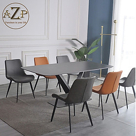 Mua Bàn Ghế Ăn Phong Cách Đương Đại Châu Âu - Xu Hướng Hiện Nay Cho Không Gian Hiện Đại - Chân Thép Mặt Đá - Hàng Nhập Khẩu AZP
