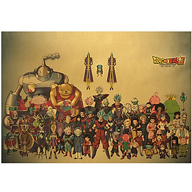 Poster, Tranh Dán Tường Dragon Ball M Son Goku Phong cách retro giấy kraft áp phích-50*35CM [C048]