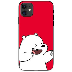 Ốp lưng dành cho Iphone 12 Mini mẫu Gấu Nền Đỏ