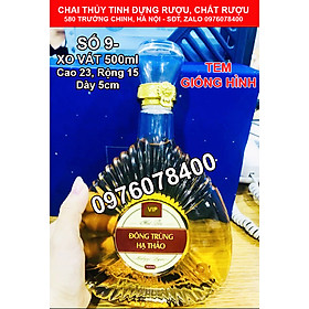 Chai Thủy Tinh Đựng Rượu Dẹp (500ML)