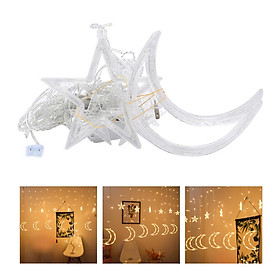 Star Moon LED Curtain Light Ramadan Eid Fairy String Light